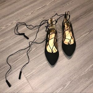 Black Suede Flats